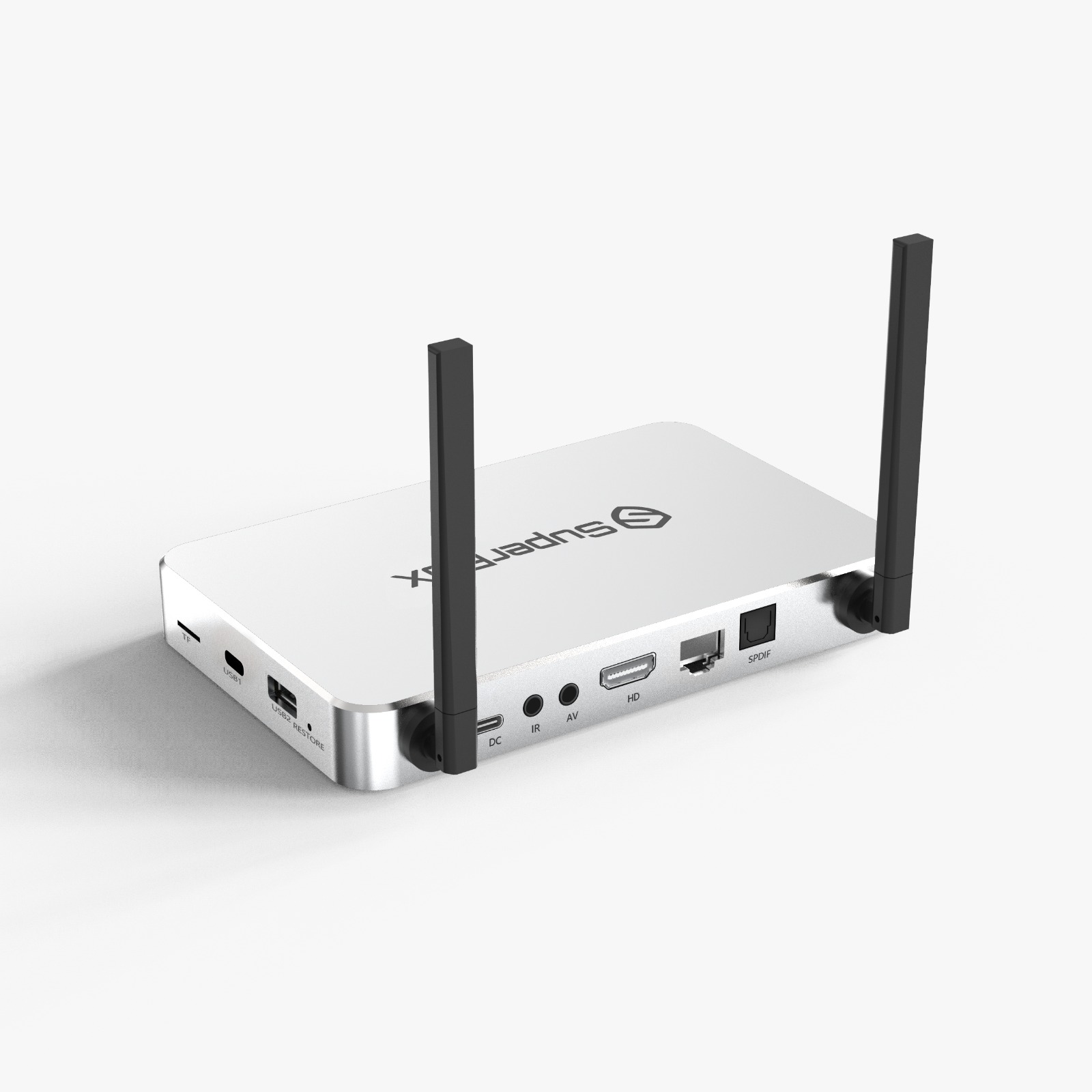 Rear connectivity panel on the SuperBox Supreme Mini